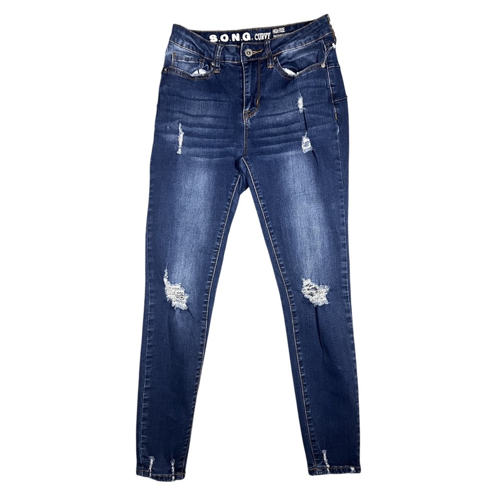 S.O.N.G. Curvy High Rise Skinny Ankle Jeans Women's Size 5/27 Dark Blue
